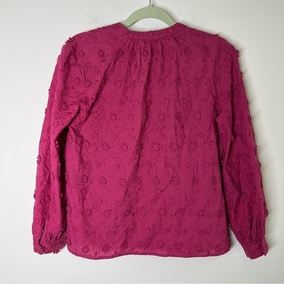 SOFT SURROUNDINGS Sunny day Blouse top MAGENTA PINK Size Small Petite - Picture 3 of 8
